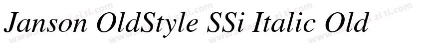 Janson OldStyle SSi Italic Oldstyle Figures字体转换